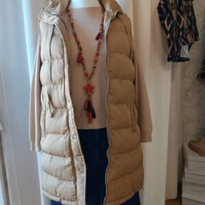 Doudoune Beige sans manches